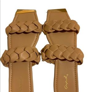 QUPID BRAIDED SANDALS